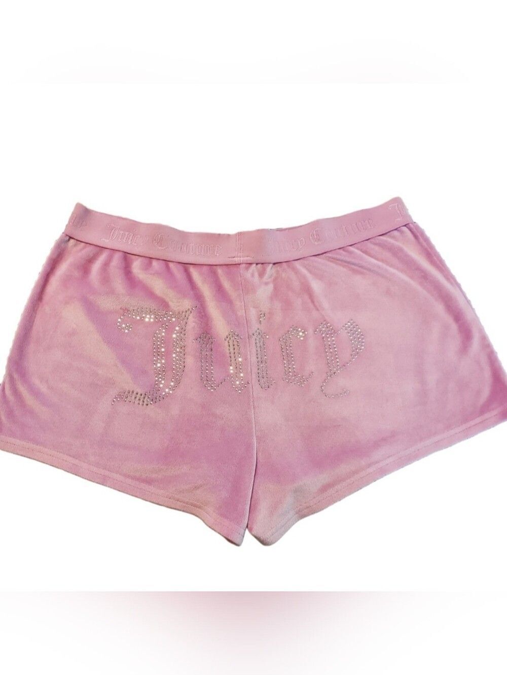 Juicy Couture Pink Bedazzled Velvet Sleep Shorts Size Large